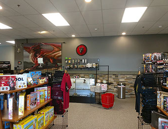 Inside main entrance in store merchandise area.