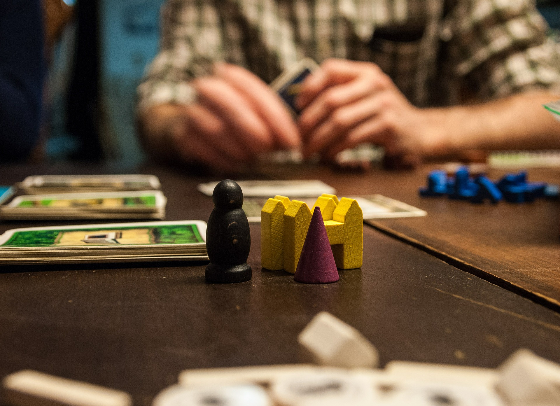 People playing a board game.