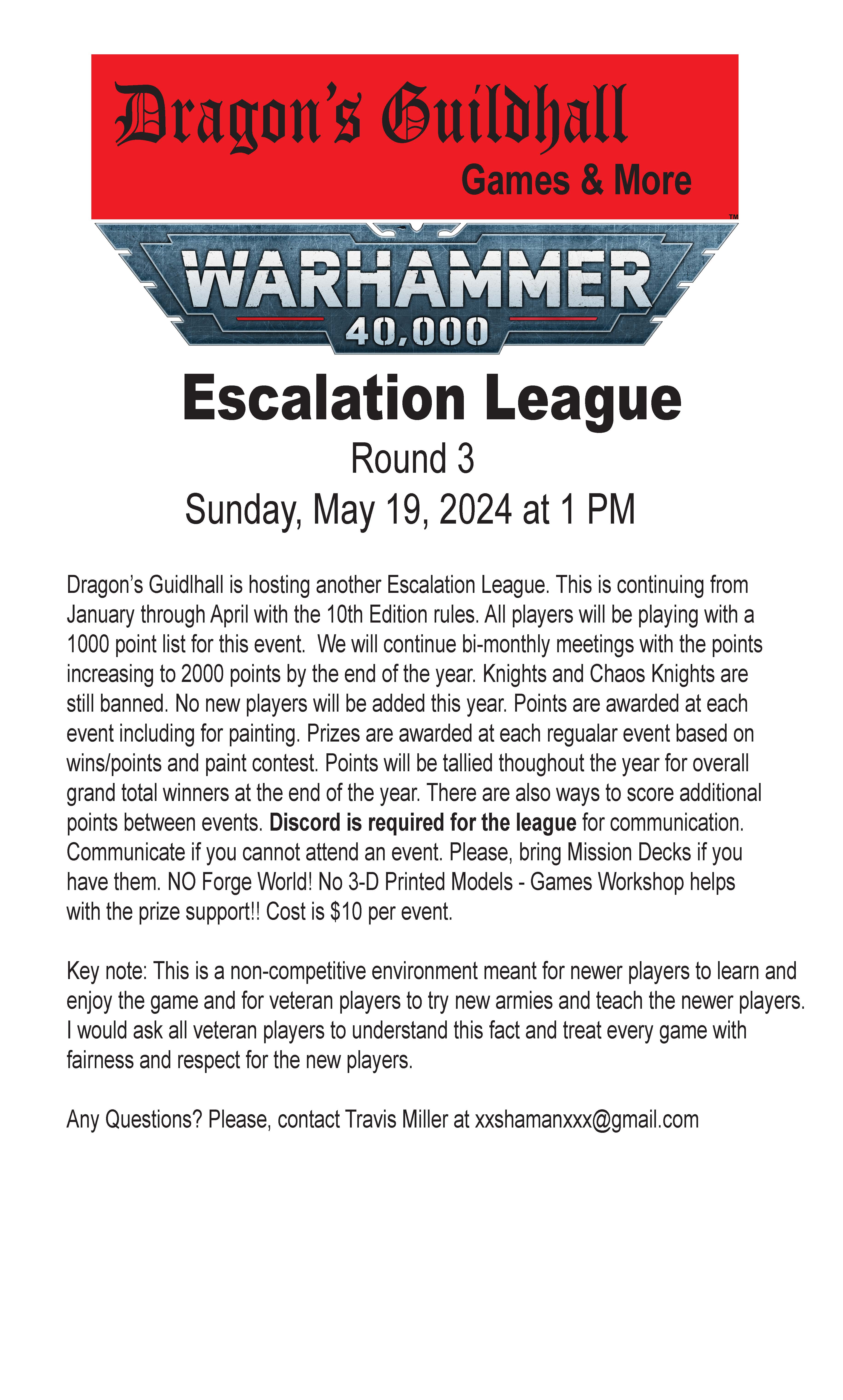 Escalation League Flay May 24